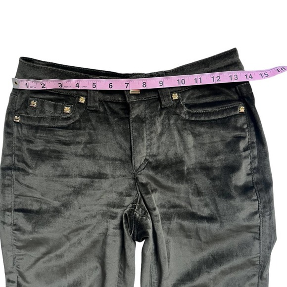 Vintage ROBERTO CAVALLI Pants Chocolate Brown Low-Rise Y2K Velvet - Picture 9 of 15